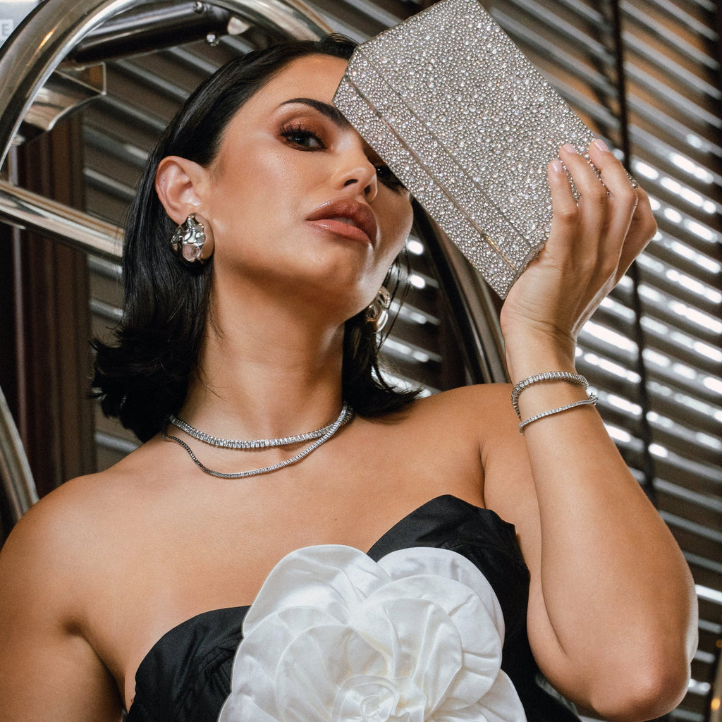 Laura Geometric Necklace & Bracelet Set Gold